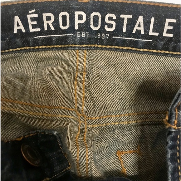 Men’s Aeropostale Distressed Jeans NWOT 32/34Straight Clean Flawless Smoke free - Picture 4 of 6